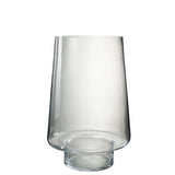 Photophore en verre transparent J-Line, design moderne et élégant