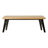 Table basse Amora en métal et verre noir, design scandinave élégant