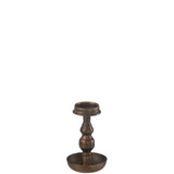Bougeoir J-Line Métal Antique Marron