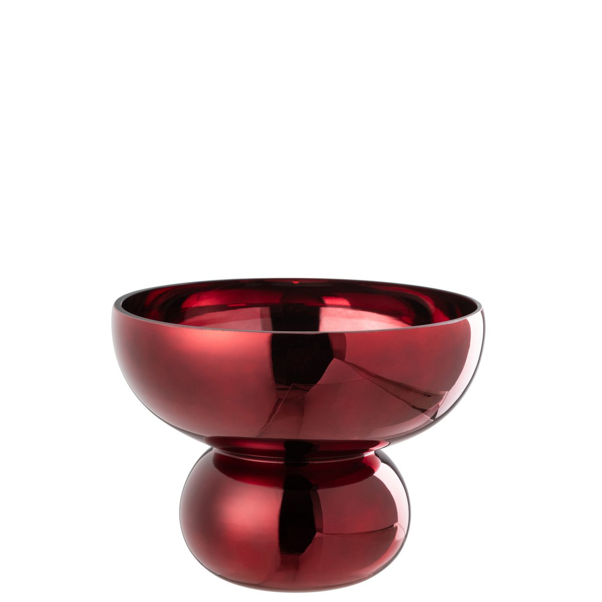 Détail de la lanterne J-Line en verre rouge foncé, mise en scène