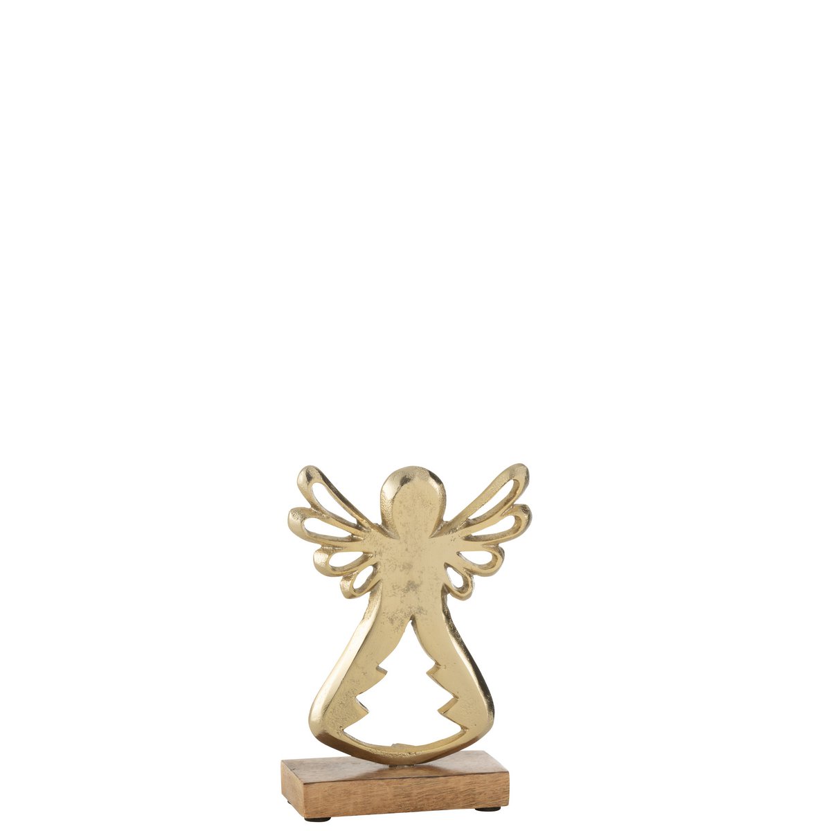 Ange sur pied en aluminium et bois doré, élégant et raffiné