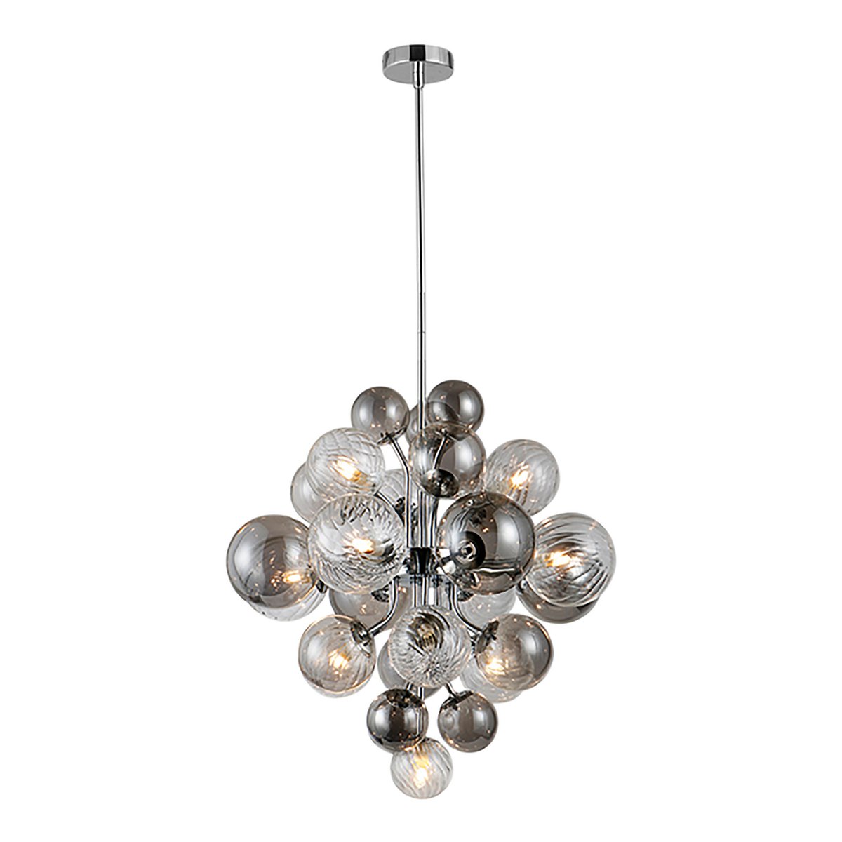 Pendelleuchte Sphère 48cm - Luminaire en métal et verre avec finition anthracite