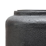 Cache-pot en polyester noir Horsens Rough