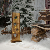 LED WOOD-DECOLUM Lune / étoiles de 60 cm de haut de Noël de haut en bois avec des LED fermement intégrées