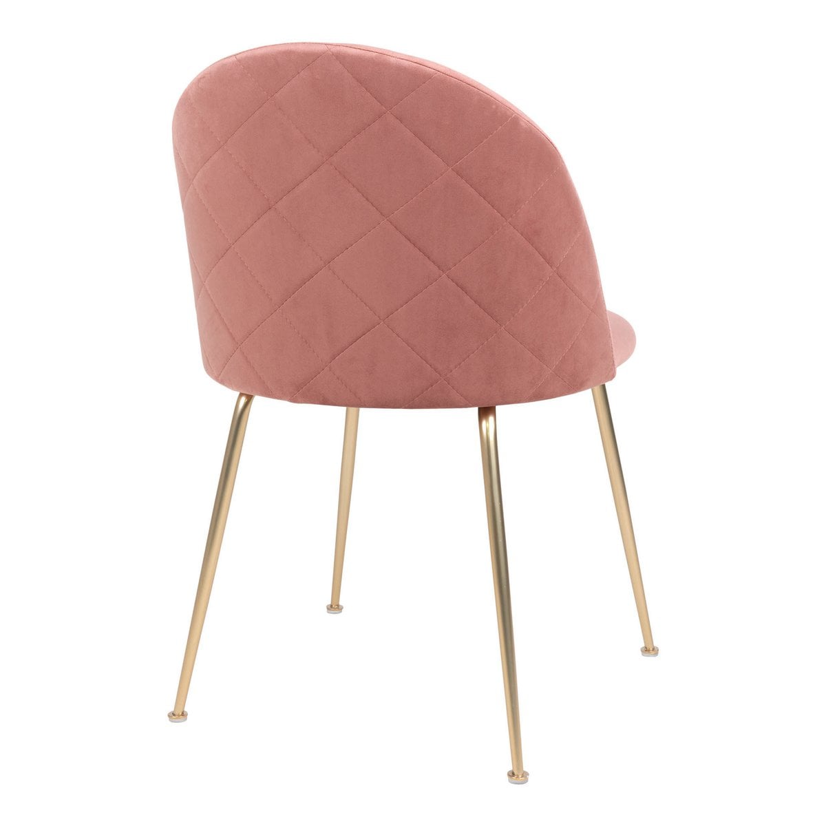 Lot de 2 chaises Geneve en velours rose