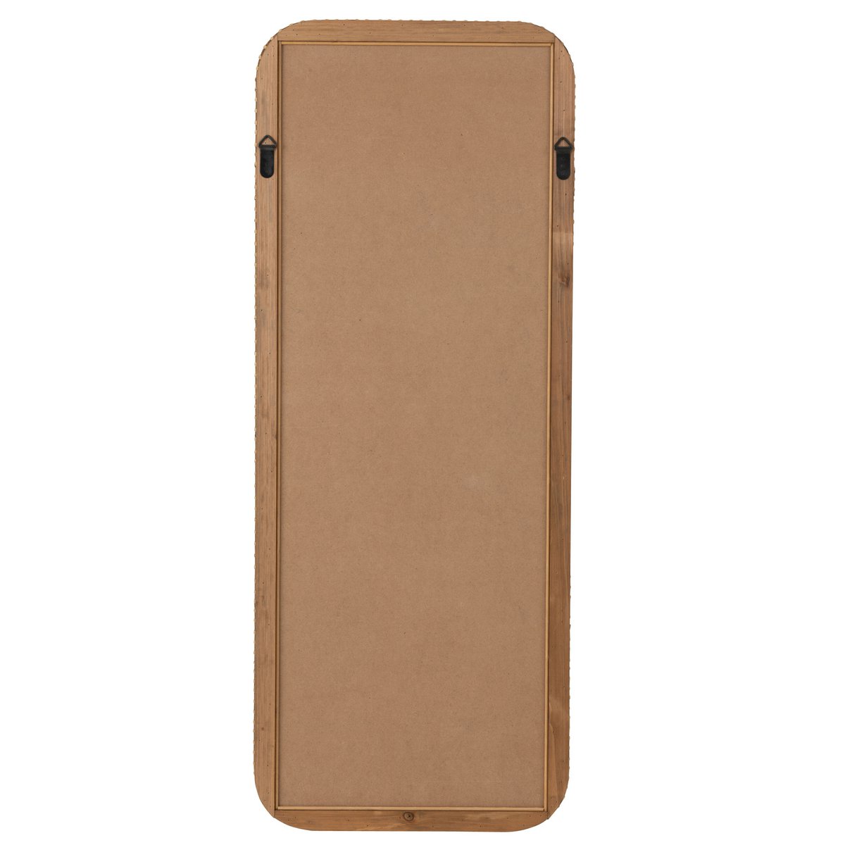 Miroir rectangulaire J-Line en bois naturel et verre, élégant et moderne.