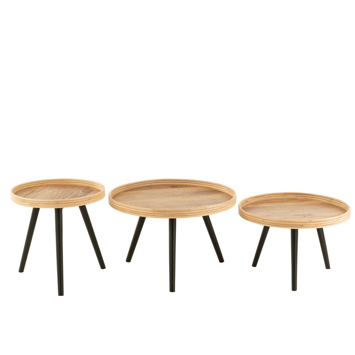 Table d'appoint J-Line en bois, mise en scène décorative