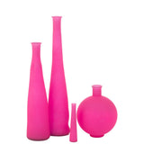Vase Bouteille J-Line en verre rose, élégant et moderne