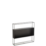 Détail des étagères en verre du Rack Vu J-Line