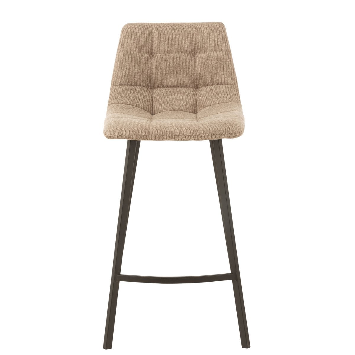 Chaise de bar Stephane J-Line vue de face avec assise beige