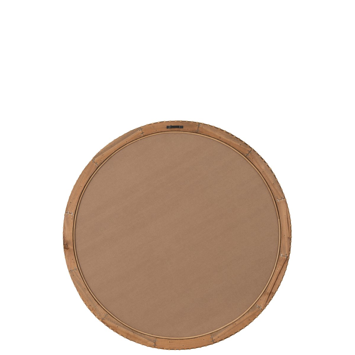 Miroir J-Line Round en bois naturel, diamètre 75 cm, décor chic