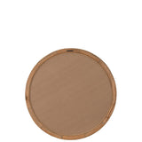 Miroir J-Line Round en bois naturel, diamètre 75 cm, décor chic