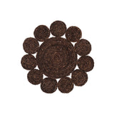 Set de table J-Line rond en jute marron, texture naturelle