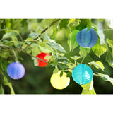 Chaîne légère à 10 solaires textiles LED colorée, pour l'extérieur, chaîne légère-métal et plastique et textile, coloré, avec LED intégrée