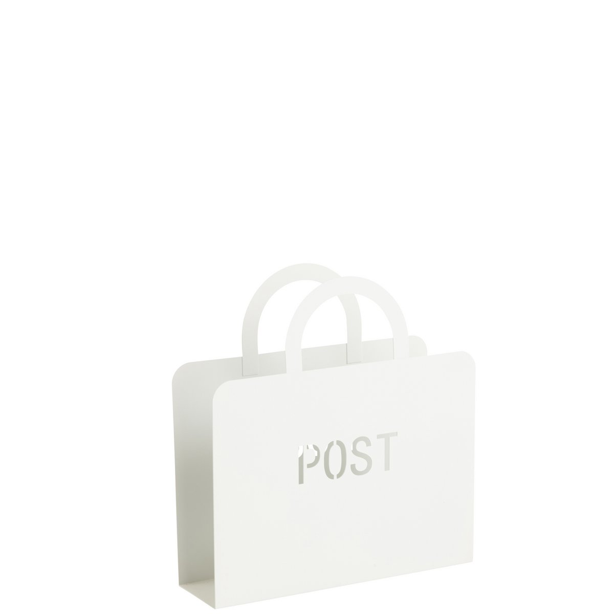 Sac J-Line Magazine en métal blanc, élégant et moderne