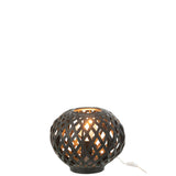 Vue de côté de la lampe J-Line en bambou noir