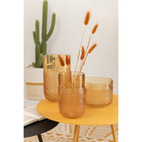 Vase J-Line Pattern en verre orange, ambiance salon