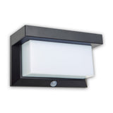 Lampe murale extérieure solaire LED avec détecteur de mouvement, pour l'extérieur, lampe murale - plastique en noir, avec LED intégrée