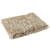 Plaid Tweed J-Line en coton bleu/beige, élégant et confortable
