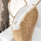 Sac rond en jonc de mer tissé MENARA