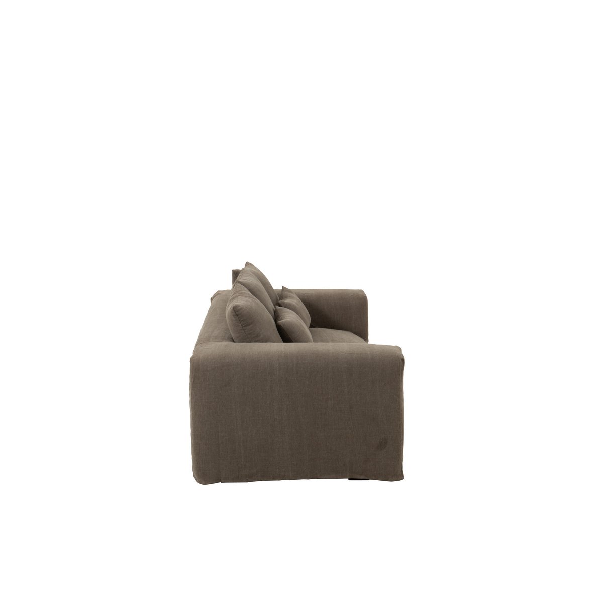 Vue d'ensemble de la couverture et des coussins sur canapé