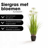 Plante Artificielle Gazon Ornemental Blanc