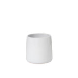 Pot de fleurs J-Line en céramique blanche, design rond et épuré, diamètre 23 cm