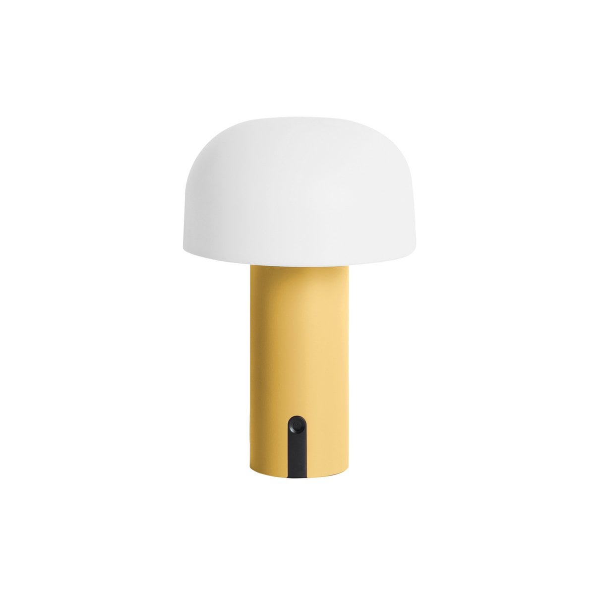 Lampe de table Luca LED de Leitmotiv, abat-jour blanc laiteux et base élégante