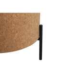 Tables basses en liège et métal, style minimaliste