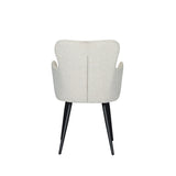 Fauteuil à oreilles blanc perle (Lot de 2)