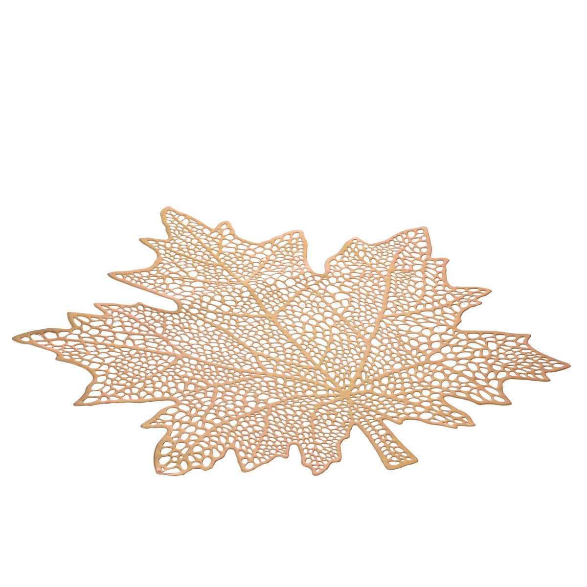 Détail du set de table J-Line Feuille en plastique rose