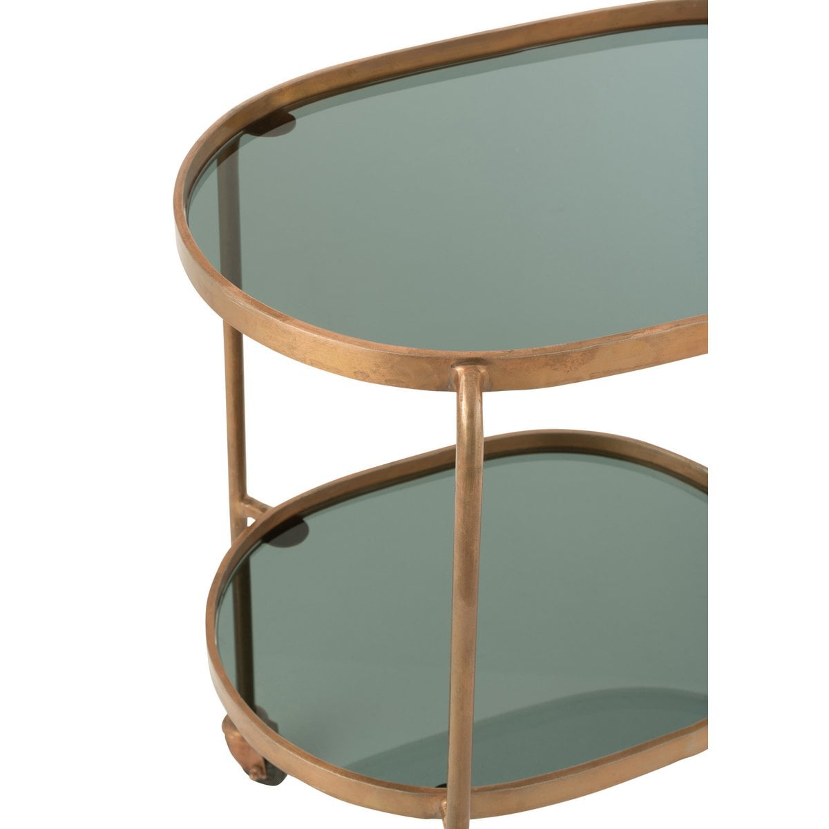 Chariot de service J-Line Oval dans un salon moderne - ambiance chic