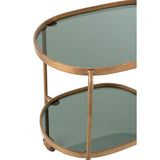Chariot de service J-Line Oval dans un salon moderne - ambiance chic