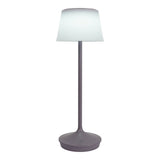 Lampe de batterie solaire "Emmi" 38 cm de haut, parapluie Ø 13 cm, métal en mûre et plastique blanc, pour la zone extérieure, cct.