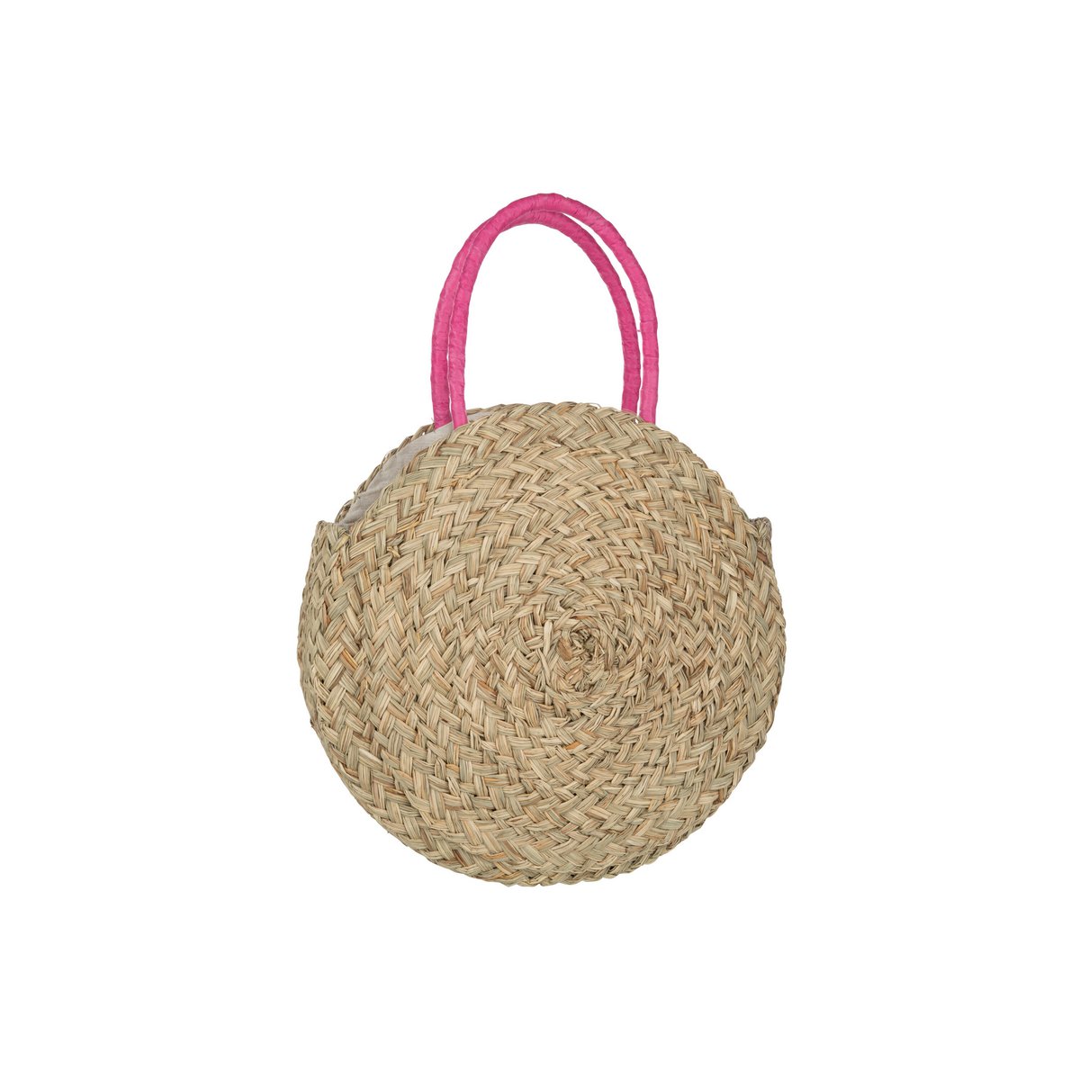 Détail du Sac de Plage Rond Fleur Jonc de Mer en jonc de mer