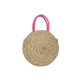 Détail du Sac de Plage Rond Fleur Jonc de Mer en jonc de mer
