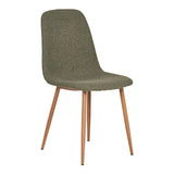 Chaise Stockholm vert foncé avec revêtement bouclé et pieds en acier