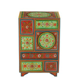 Détail des tiroirs de l'armoire J-line en bois de mangue