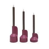 Trio de vases Alota mauve, parfait pour une décoration raffinée.