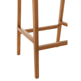 Chaise de bar Emma, gros plan sur la texture du bois
