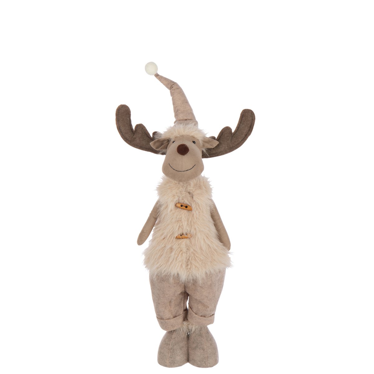 Figurine J-Line Orignal Fourrure - vue avant avec détails en textile écru