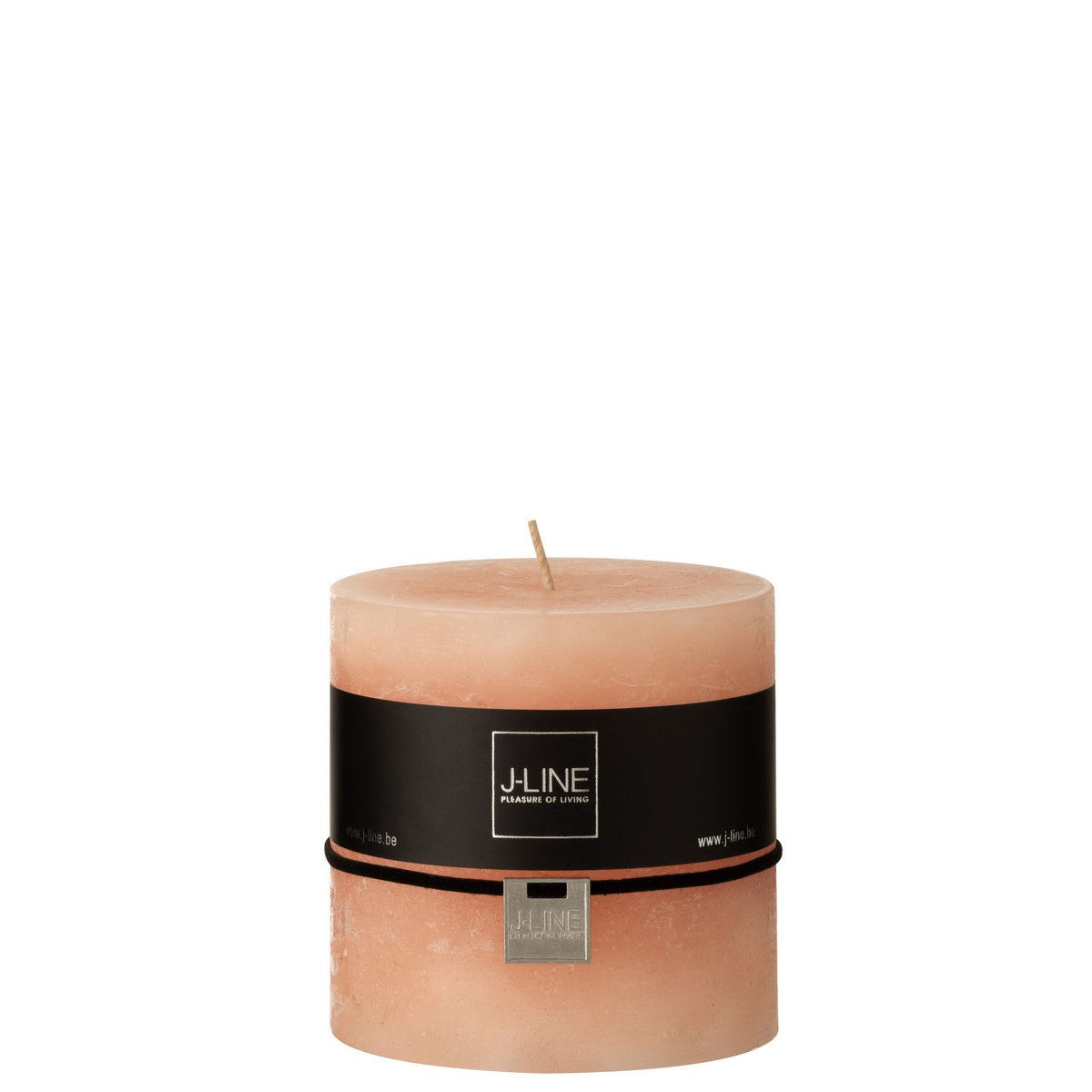 Bougie cylindrique J-Line rose élégante, design moderne et épuré