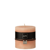 Bougie cylindrique J-Line rose élégante, design moderne et épuré