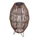 Lampe solaire LED "Korbinien" pour le jardin et la terrasse, le fromage extérieur en métal, en plastique et en jute de nature, solidement construite - LEDS, lampe solaire pour le jardin 34 x 19,58 cm