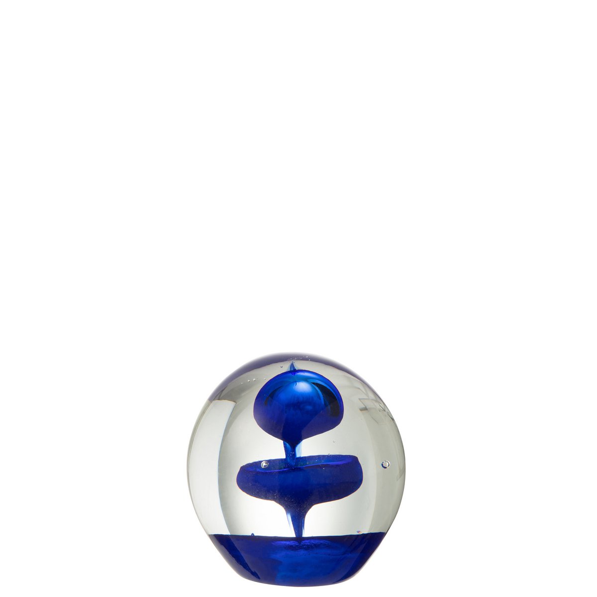 Presse-papier J-Line en verre bleu, design moderne et élégant