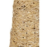 Détail du pied en métal de l'arbre de Noël doré