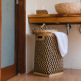 Panier à linge avec couvercle NABIRE en bambou