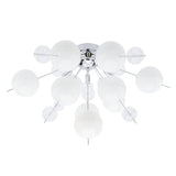 Plafond "explosion" blanc en métal et en verre, versions G9, plafond pour salle à manger, salon, couloir ou bureau, Ø57 cm