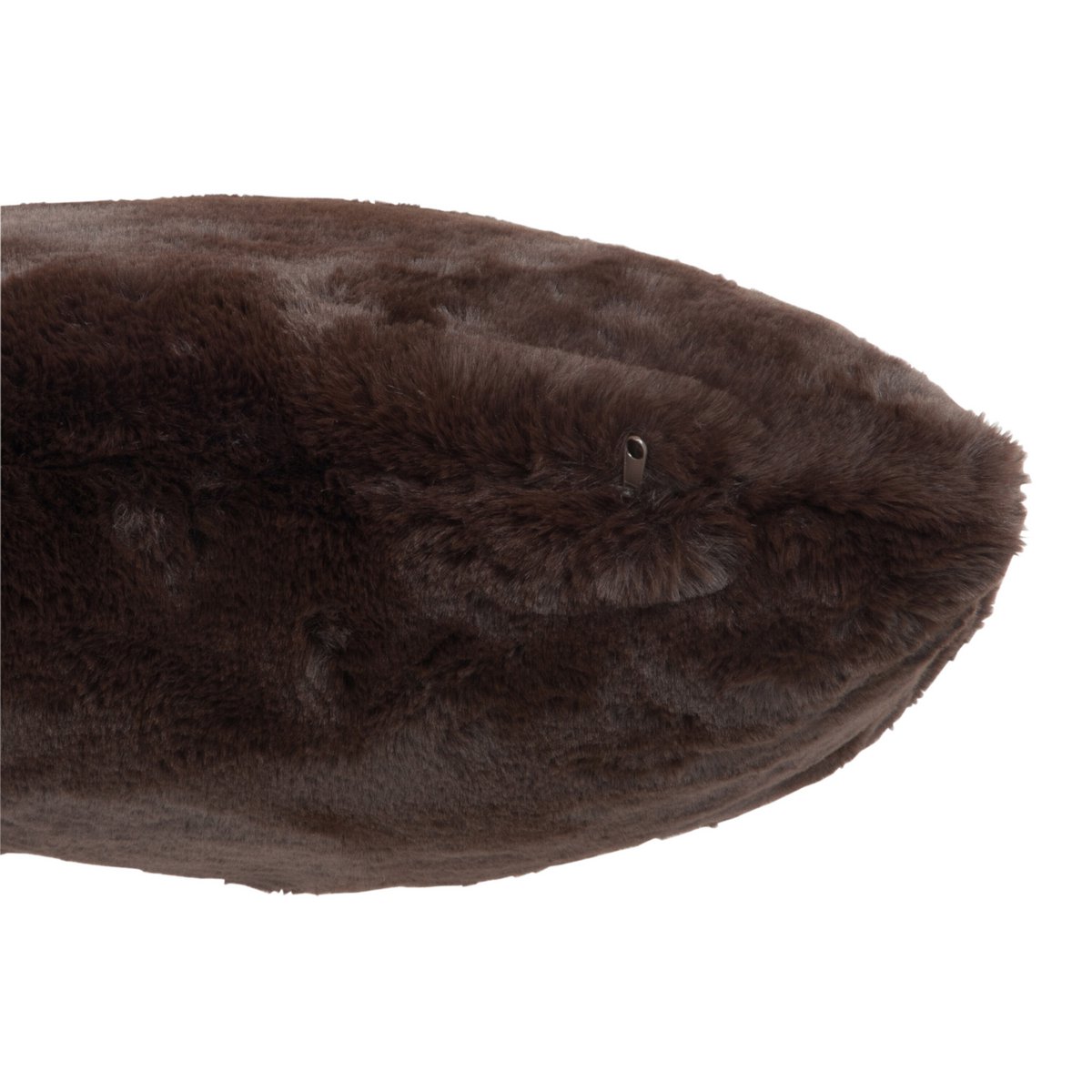Coussin J-Line marron foncé en polyester, vue de face