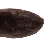 Coussin J-Line marron foncé en polyester, vue de face